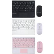 Resim Genel Markalar Tablet Ve Telefonlar Için Türkçe Q Bluetooth Touchpad Klavye Ve Mouse Set - Al3560 
