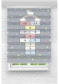 Resim Perdecizade Enxboy Unicorn Seksek Dijital Baskili Zebra Perde-cocuk Odasi-stor Perde Pz-311 Renkli 