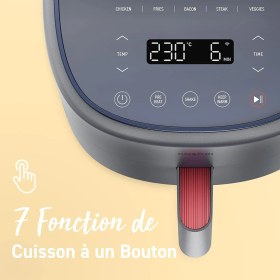 Resim Cosorı Lite Smart Air Fritöz 3.8l Xl Air Fritöz 1500W 2-3 Kişi Için, 7 Programlı Sıcak Hava Fritözü, 75-230°C, Gri 