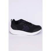 Resim Hummel 900487-1037 Lia Fileli Şevron Detay Rahat Taban Esnek Faylon Taban Siyah-Mor Günlük Kadın Spor Ayakkabı 
