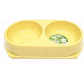Resim Bamboo Kedi Köpek İkili Mama Ve Su Kabı 450 Ml X 2 Sarı 