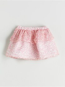 Resim LC Waikiki LCW Kids Pembe Beli Lastikli Çiçekli Kız Çocuk Etek 