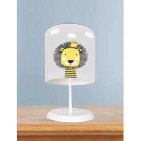 Resim Mekta Home Bebek ve Çocuk Odası Aslan Desenli Abajur 