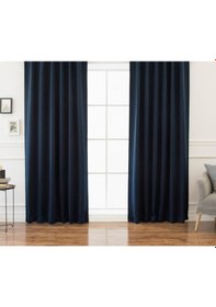 Resim Evdepo Home Kullanıma Hazır Blackout Fon Perde Lacivert 