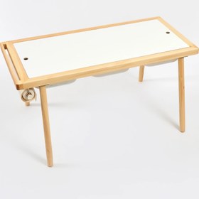 Resim Montessori Ahşap Aktivite Masası - Çam Ağacı (3'lü Sepet) - 40cm / Açılı 
