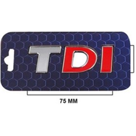 Resim Volkswagen Tdı Iki Yazı Kırmızı 2.5 Cm 7.cm 8233 