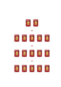 Resim Nadir Gold 24 Ayar 17 Gram Külçe Altın 17 Adet 1 Gram Külçe Altın 