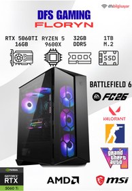 Resim MSI DFS GAMING FLORYN RYZEN 5 9600X-B650M-RTX 5060 TI 16GB-32GB DDR5 RAM-1TB M.2 SSD-OYUNCU BİLGİSAYARI 