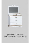 Resim Şifonyer-Ayna Urlu Flora Model Kayın Torna Kalite Yüksek Ayak Iti 