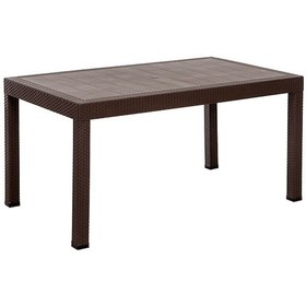 Resim Rattan 90x150 Camsız Kahve Masa - Bahçe&balkon&teras Kahverengi 