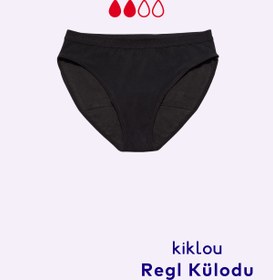 Resim Kiklou Organik Pamuklu Regl Külodu - Little Black Brief 