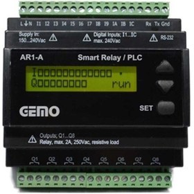 Resim Gemo Ar1-a-24vdc Ray Tipi "ladder Logic" İle Programlanabilir Akıllı Röle / Plc 