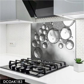 Resim Ne Verelim Size Siyah Desen Cam Ocak Arkası Koruyucu 