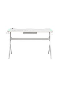 Resim Adore Mobilya Ryze Extreme Karbon Fiber RGB Oyuncu Masası - Beyaz 120x60x76 cm 