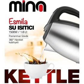 Resim Mina Esmila Su Isıtıcı Çelik Kettle 