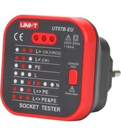 Resim Uni-T UT07B-EU Priz Test Cihazı UT07B-E U Priz Test 