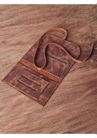 Resim Tütün Kesesi Cüzdan Ipli Tütün Çantası Tütünlük Case %100 Gerçek Deri Taba 