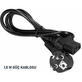 Resim Komponentci Bilgisayar Kasa Monitör Ekran Power Güç Kablosu 3 x 0.75 MM 1.5 M 