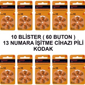 Resim Kodak 13 Numara 10 Paket Kodak Işitme Cihazı Pili 