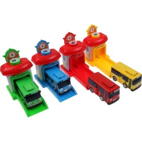 Resim Tayo Otobüs ve Garaj Seti 4'lü Set 