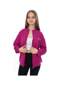 Resim Toontoy Kız Çocuk Baskılı Hırka Kırmızı 