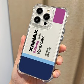 Resim Şık XANAX Serin Hap Desen Tasarım Mektup Telefon Kılıfı iPhone 16 15 14 13 12 11 Pro Max X XR XSMAX 8 7 Artı Düşme Karşıtı Şeffaf Yumuşak Arka Kapak 