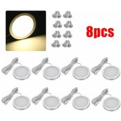 Resim Mufunye Mutfak Karavan Karavan Vw T4 T5 Sıcak Beyaz 3000k İçin 8 İç Led Spot Seti 12v Dia.59.5mm 