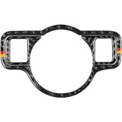 Resim Araba Karbon Fiber Alman Renkli Far Anahtarı D Mercedes-benz A 2013-2018 / B Sınıfı 2013-2018 / C Sınıfı 2007-2013 İçin Dekoratif Etiket, Sol Ve Sağ Sürücü Evrensel 1 Adet 