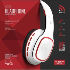 Resim M7 Powerway BTX100 Kulak Üstü Bluetooth Kulaklık – FM / Micro SD / Super Bass Özellikli 