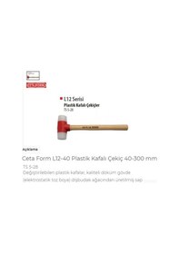 Resim L12-40 Plastik Kafalı Çekiç 40-300 Mm 