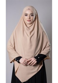 Resim Hürrem Bone Sütlü Kahve Pratik Hazır Geçmeli Tesettür Eşarp Medine İpeği Bağcıklı Çift Katlı Sufle Hijab 2302 26 