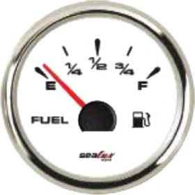 Resim Sealux Yakıt Seviye Göstergesi 12V/24V 0-190 Ohm - Beyaz 