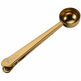 Resim Tchibo Orijinal Klipsli Kahve Ölçü Kaşığı, Paslanmaz Çelik Gold 