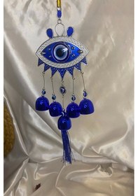 Resim Deprem Zili Çanı Rüzgar Çanı Zili Feng Shui Ejderha Yılı Koruyucu Telkari Göz Nazar Boncuğu Objeli 