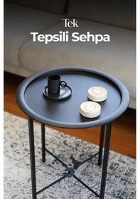 Resim Katlanır Tepsili Sehpa, Çıkarılabilir Tepsili ,koltuk Yanı Sehpa 