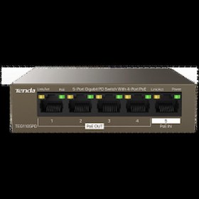 Resim TENDA TEG1105PD 4GE PoE Port (30W), 1GE PoE-IN Aktarım Switch OEM