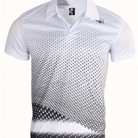 Resim Nefes Alabilen Düzenli Kesim Golf Gömleği, Erkekler için Yaz için Rahat V-Yaka T-Shirt Kısa Kollu, Erkek Giyim 