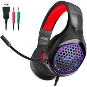 Resim CepteToptan Xmowi R1 Gaming Mikrofonlu Rgb Oyuncu Kulaklığı Pc- Dizüstü Ve Ps4 Uyumlu -(1903) - Bfour1183-2832 