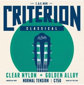 Resim La Bella C750 Klasik Gitar Teli Seti Profesyonel - Carbon Series Florokarbon Tizler, Gümüş Kapl 