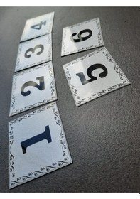 Resim Kapı Numarası 5.5x6.5 Cm Kendinden Yapışkanlı No:1 den 6’YA 