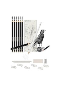 Resim Canson Xl Croquis Spiralli Eskiz 90gr A5 50 Yp Pitt Graphite Matte 10b, 8b, 6b, 4b, 2b ,hb Eskiz Set 