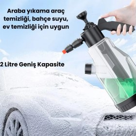 Resim Coofbe Yüksek Basınçlı 2litre Ev Bahçe Temizlik Araç Yıkama Köpük Püskürtücü Otomatik El Pompası 