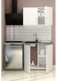 Resim 100 Cm Mini Evyeli Mutfak Dolabı - Hazır Mutfak Dolabı 