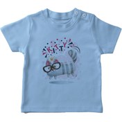Resim Angemiel Erkek Bebek Tişört Mavi B0455MDBBKETSRT 