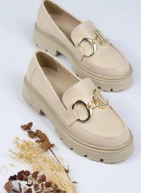 Resim Ventes Bej Toka Detaylı Oxford Ayakkabı 070900-z 