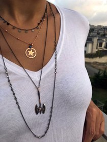 Resim Amazon Balta Kolye - Tek Başlı Yıldızlı Balta 