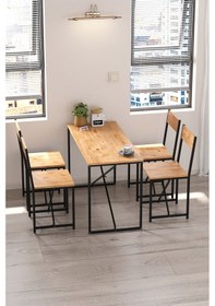 Resim 4lü Mutfak Seti Mutfak Masa Ve Sandalye Seti Balkon Masası Cafe Seti Bulut Çam Çam 