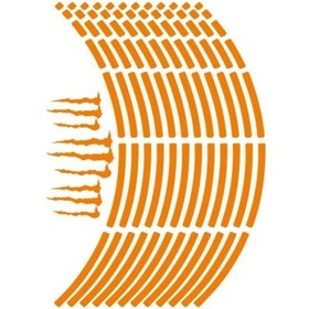 Resim Reflektör Turuncu Kesik 2 1 Set Jant Şeridi 