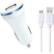 Resim Syrox C44 Araç Şarj Aleti Micro Usb Kablo Set 2.0A Beyaz 
