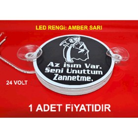 Resim pozantiaksesuardunyasi LED IŞIKLI PLEKSİ AZRAİL CAM ÖNÜ TABELASI 14 X 14 CM. 24 VOLT 1 ADET FİYATIDIR. 